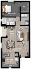 One Bedroom Floor Plan